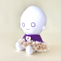 150色＊推し色で作るぬい用ファーケープ＊裾ファー＊手編みニット＊送料無料 2枚目の画像