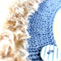 150色＊推し色で作るぬい用ファーケープ＊裾ファー＊手編みニット＊送料無料 10枚目の画像