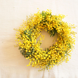 ミモザのリース リース atelier-plantsplanet 通販 11109187｜Creema