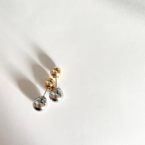 サージカルステンレス | 2WAYボールキャッチピアス | シルバー