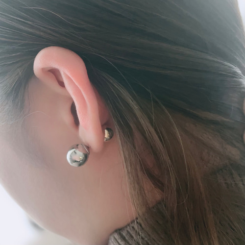 サージカルステンレス | 2WAYボールキャッチピアス | シルバー