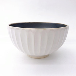 【清水焼】モノクロ飯碗（白） 3枚目の画像