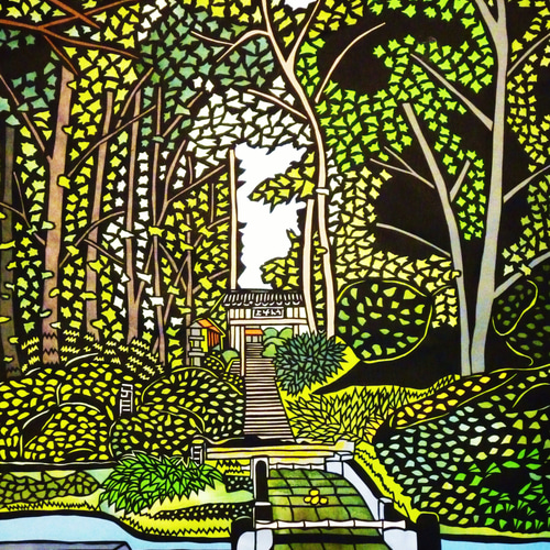 浄智寺の山門 切り絵 higa 通販 11109575｜Creema(クリーマ)