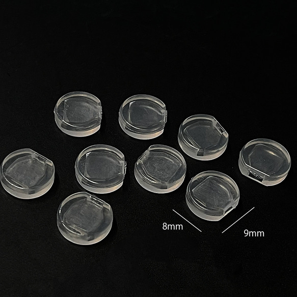 ess101 [10 件] 樹脂帽，可固定在夾式耳環的金屬配件上，防止金屬過敏。 第7張的照片