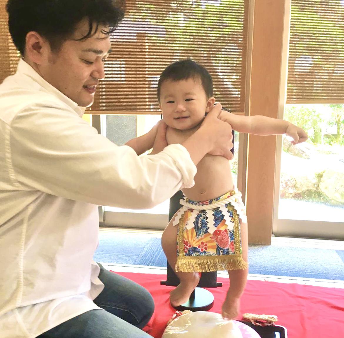 【名入れOK】赤ちゃん化粧まわし「えびすこくん」《黄色い大漁旗》お孫さんへ喜ばれるプレゼント