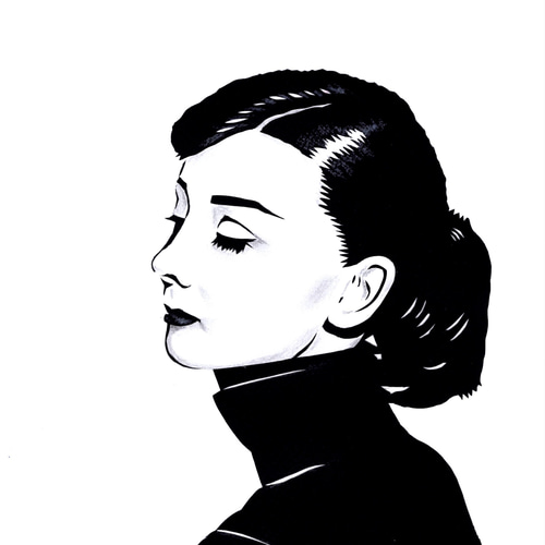 きりえオードリーヘップバーン原画販売 切り絵 higa 通販 11115086