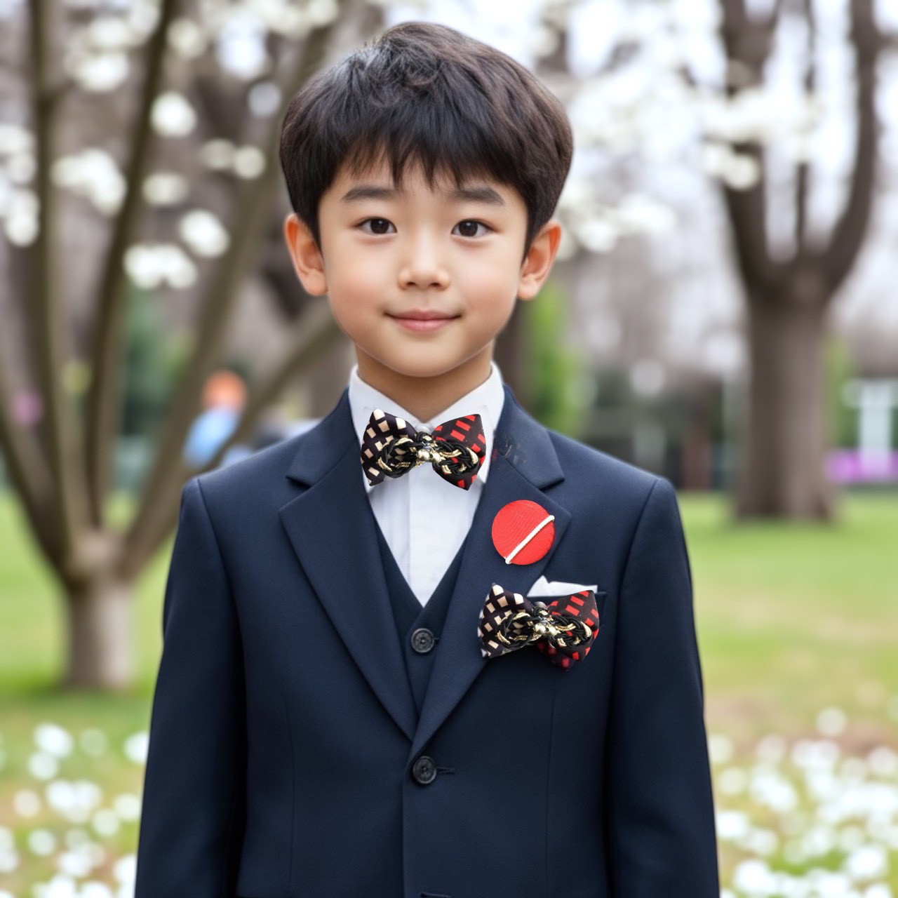 【送料無料】卒園式　卒業式　入園式　入学式　リボン　ミニ蝶ネクタイ　大正ロマン　Ecomonoリボンとマル 全7種