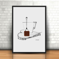 Hot chocolate-ホットチョコレート　 インテリアイラストポスター 5枚目の画像