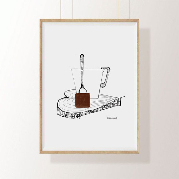 Hot chocolate-ホットチョコレート　 インテリアイラストポスター 4枚目の画像