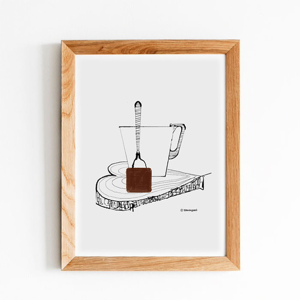 Hot chocolate-ホットチョコレート　 インテリアイラストポスター 1枚目の画像