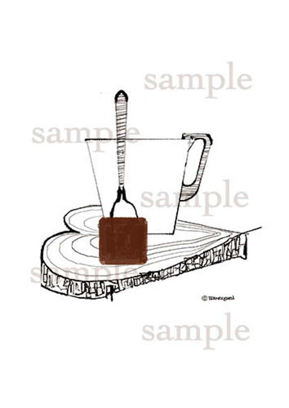 Hot chocolate-ホットチョコレート　 インテリアイラストポスター 6枚目の画像