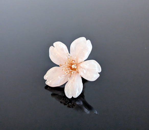 【受注制作】Everpink. 本物のお花　厳選花のみで仕上げる桜のタックピン/ブローチ/コサージュ/ピンブローチ 5枚目の画像