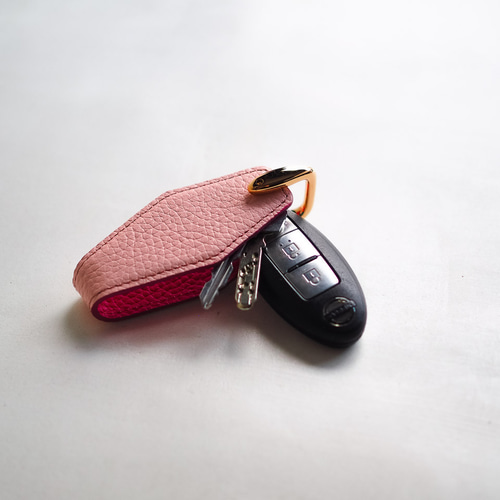 春限定 】ダイヤモンドシェイプ キーケース サクラ×ピーチピンク プチ