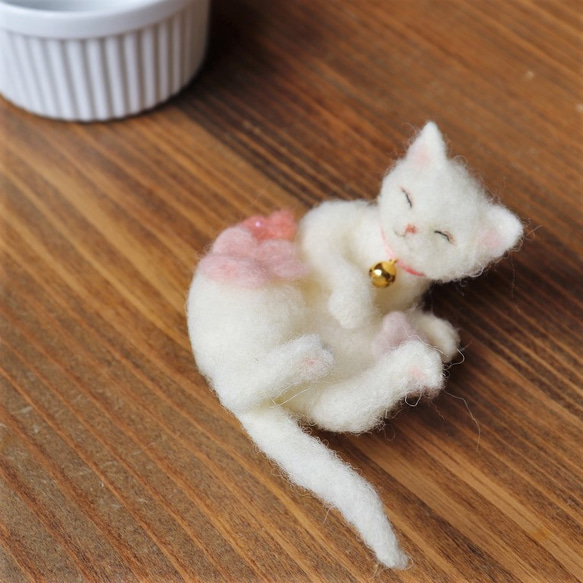 花ねこ★ココット　Φ10cm 13枚目の画像