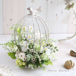 鳥かごアレンジ　フライングリース 鳥かごアレンジ フライングリース