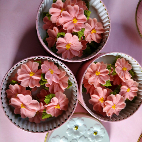 桜ハンドメイド2025』桜のお花のあんフラワークッキーあんこで出来た