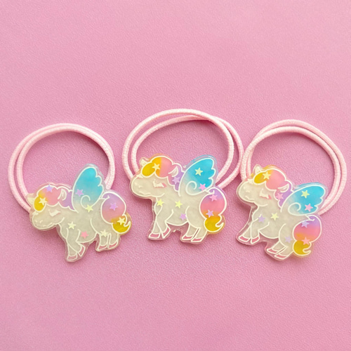 ペガサスの【ヘアゴム】 ユニコーン ゆめかわ かわいい 可愛い