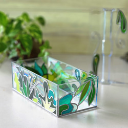 訂購：「琉球南島綠」玻璃藝術紙巾盒 第12張的照片