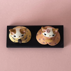 猫のお雛様(豆雛)茶白猫・ひな人形 3枚目の画像