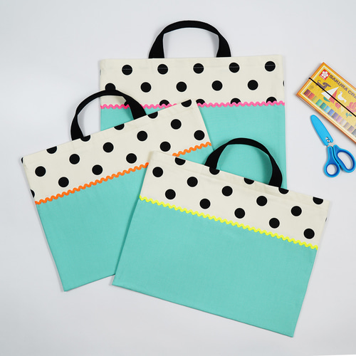 3点セット》 ☆ドット☆ ピンク ／ 入園入学グッズ レッスン