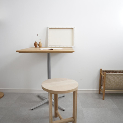 BetterLife&Vibes 60cm×60cm カフェテーブル 無垢オーク 60cm×60cm/オーク無垢/カフェテーブル/高さ指定可/脚カラー選択/OAK