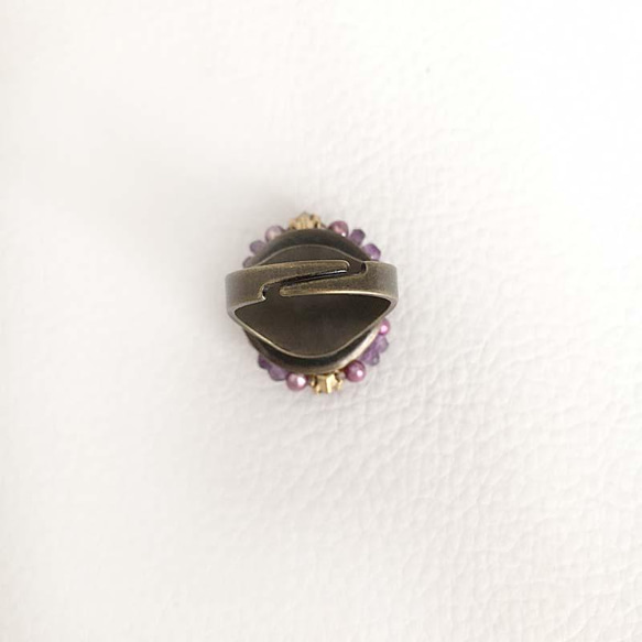 大紫水晶戒指（戒指）古董捲戒指寶石品質母親節生日週年紀念禮物 第14張的照片