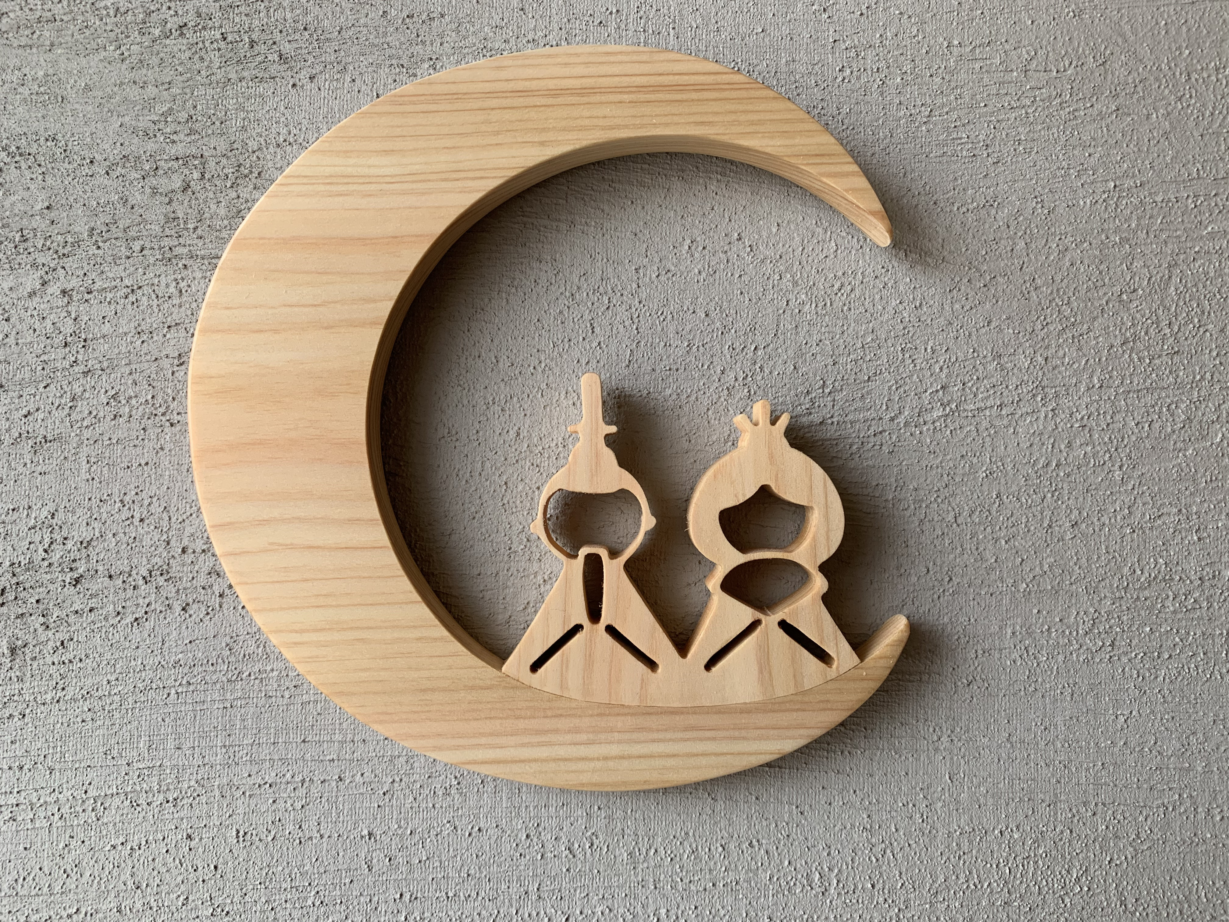 ひなまつり2026・壁掛けお雛様（三日月タイプ）〜ひな祭り・お雛様・初節句・節句・桃の節句〜