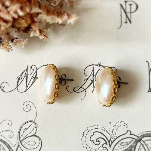 1950年代vintageパールのピアス【卒業入学式・上品・シンプル