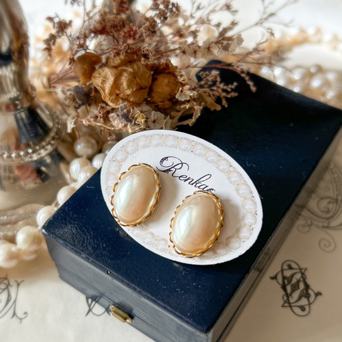 1950年代vintageパールのピアス【卒業入学式・上品・シンプル