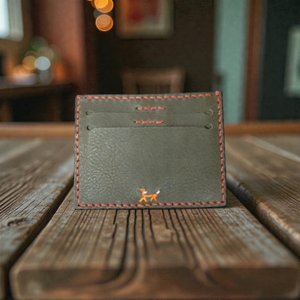 イタリアンレザーミネルバボックスのミニウォレットばね口