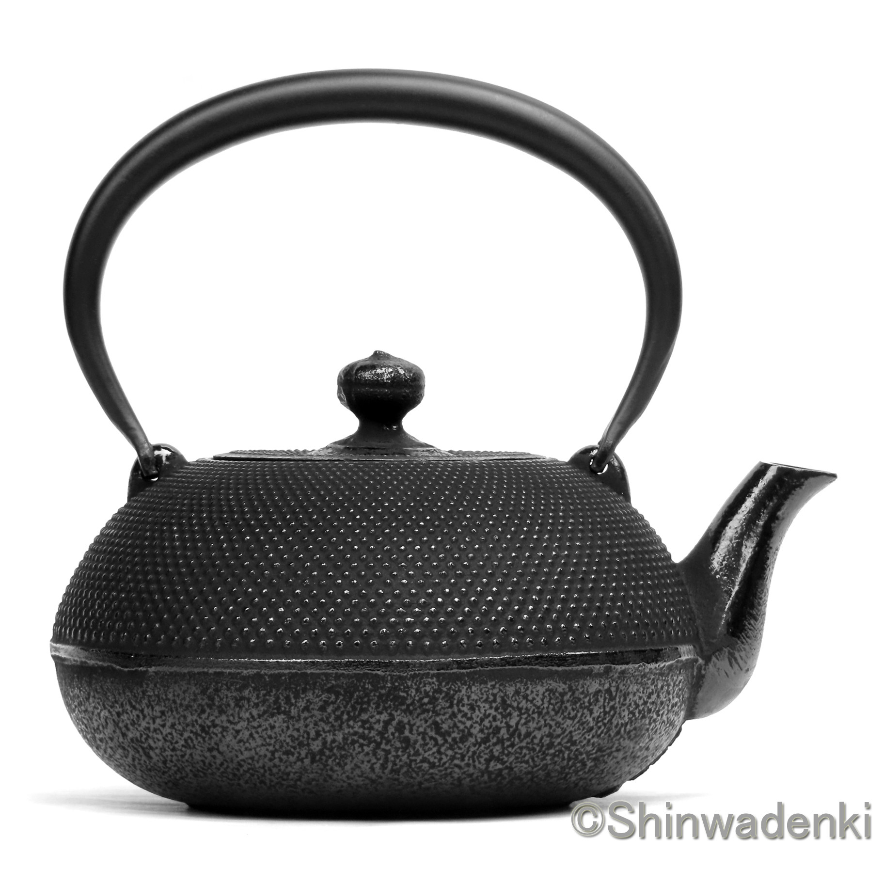 【お取り寄せ】南部鉄器 鉄瓶 姥口アラレ1.2L 内面漆焼付・酸化被膜仕上 日本製 直火・IH対応