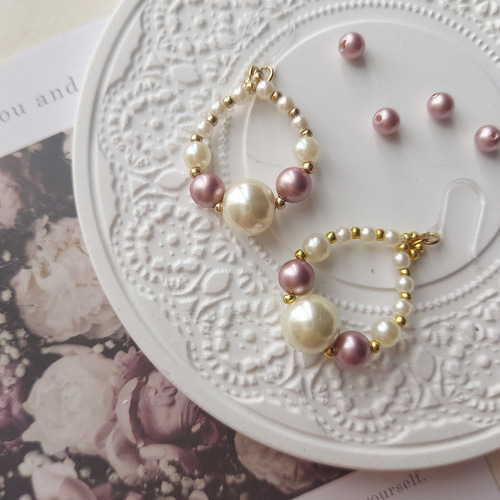 再販×7♪桜ピンクパールサークルピアス イヤリング ピアス ピンク 