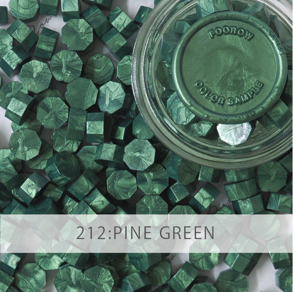 212：PINE GREEN シーリングワックス ピル 35ｇ 約100粒【グリーン系】 1枚目の画像