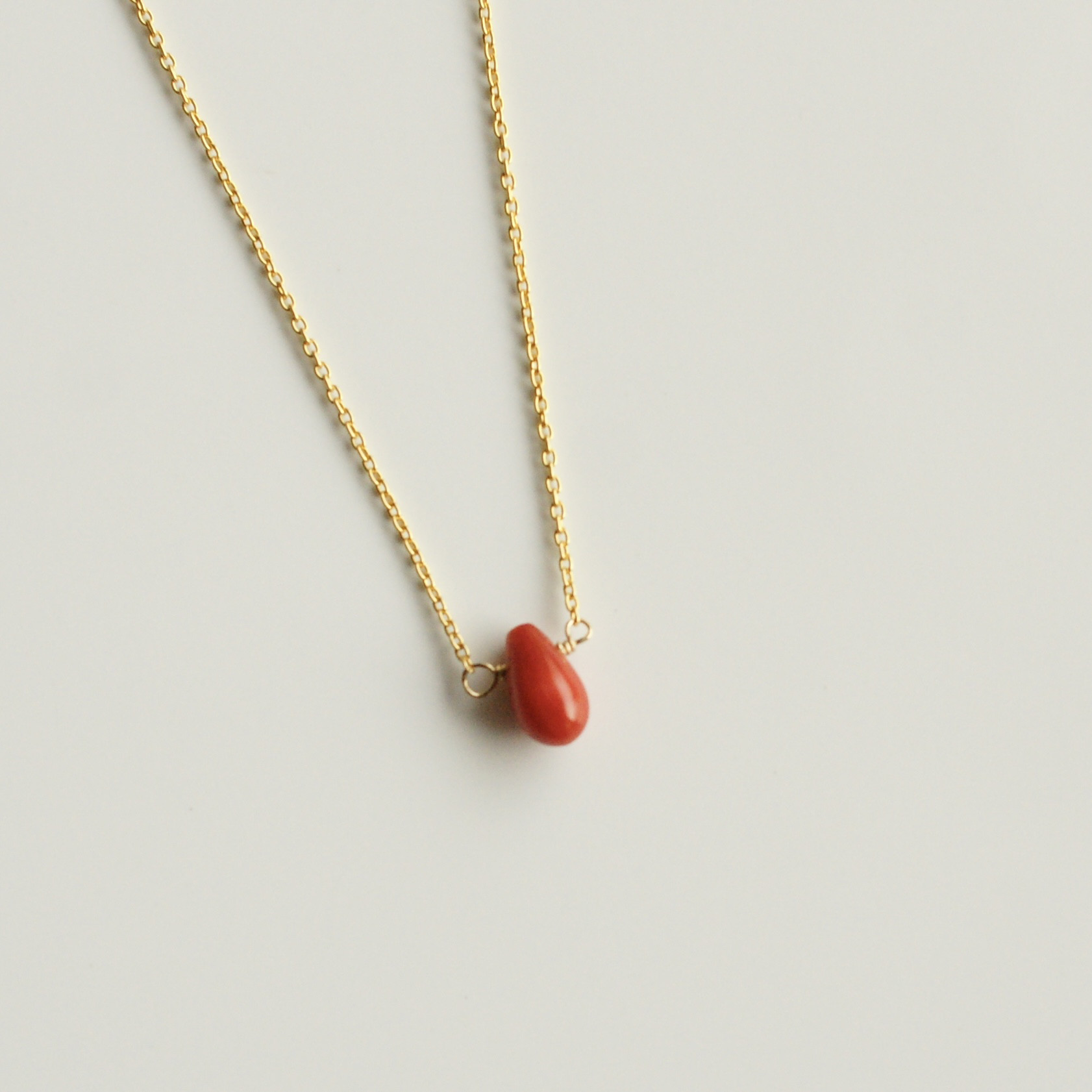 【14金GF】 hito-tubu 赤サンゴ