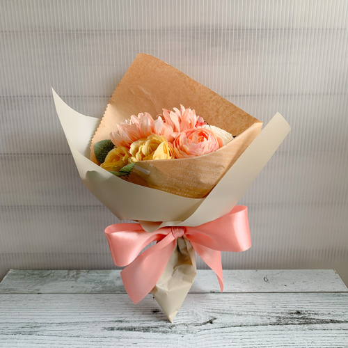 カラーを選べる》おまかせミニブーケ/Lサイズ/アーティフィシャル