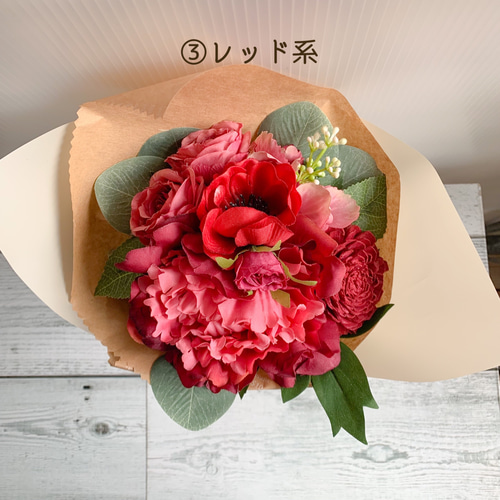 カラーを選べる》おまかせミニブーケ/Lサイズ/アーティフィシャル