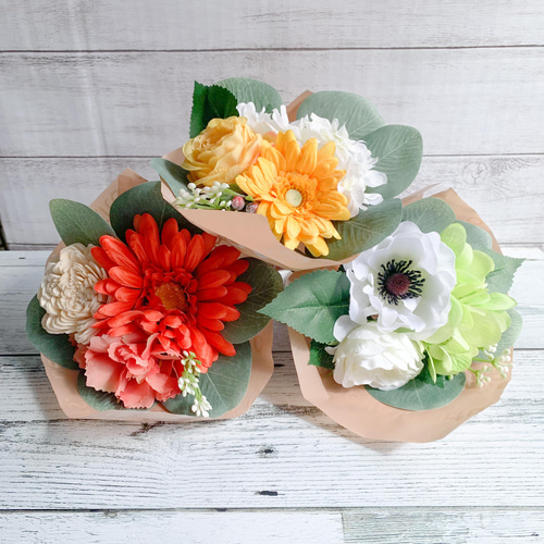 カラーを選べる》 おまかせミニブーケ Sサイズ アーティフィシャル