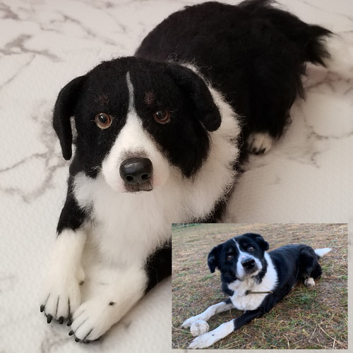 愛犬オーダーメイド 全身タイプ 羊毛フェルト サイズ25㎝ メモリアル