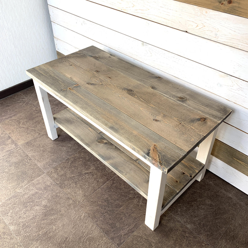 California style Cafe table カフェローテーブル California style Cafe table カフェテーブル 古材風グレー