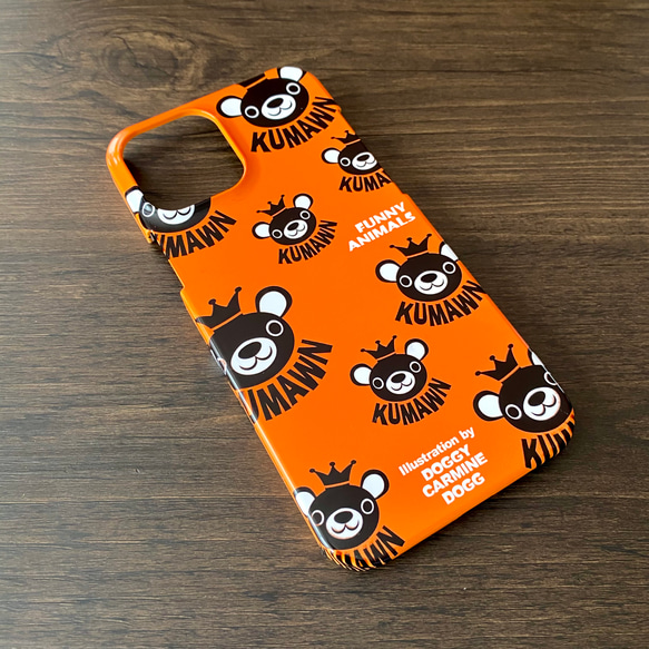 iPhoneケース『KUMAWN / クマウン』スマホケース・ハードタイプ・表面＆側面プリント・イラスト・クマ・可愛い 5枚目の画像