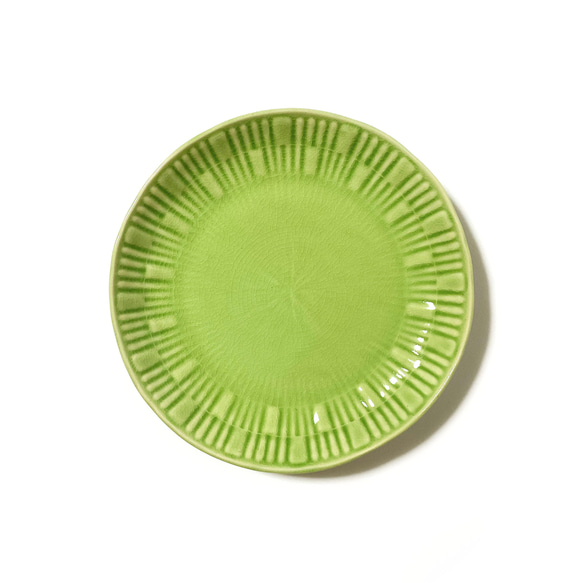 7寸皿-HANABI-緑 1枚目の画像