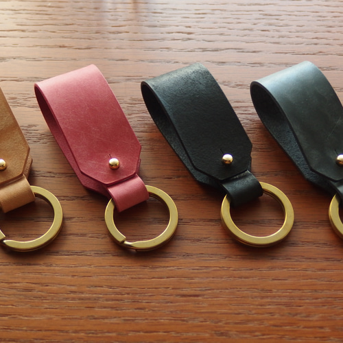 RRL　レザーキーホルダー ブラウン 真鍮金具　キーリング RRL等の通販サイト【RHYTHM】RRL(ダブルアールエル) LEATHER