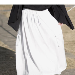 ボックス型フラップポケット付きロングスカート 12枚目の画像