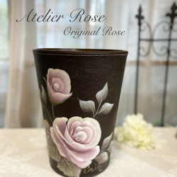 ♡再販しました！お洒落なホワイトローズのダストボックス①〜手描きの