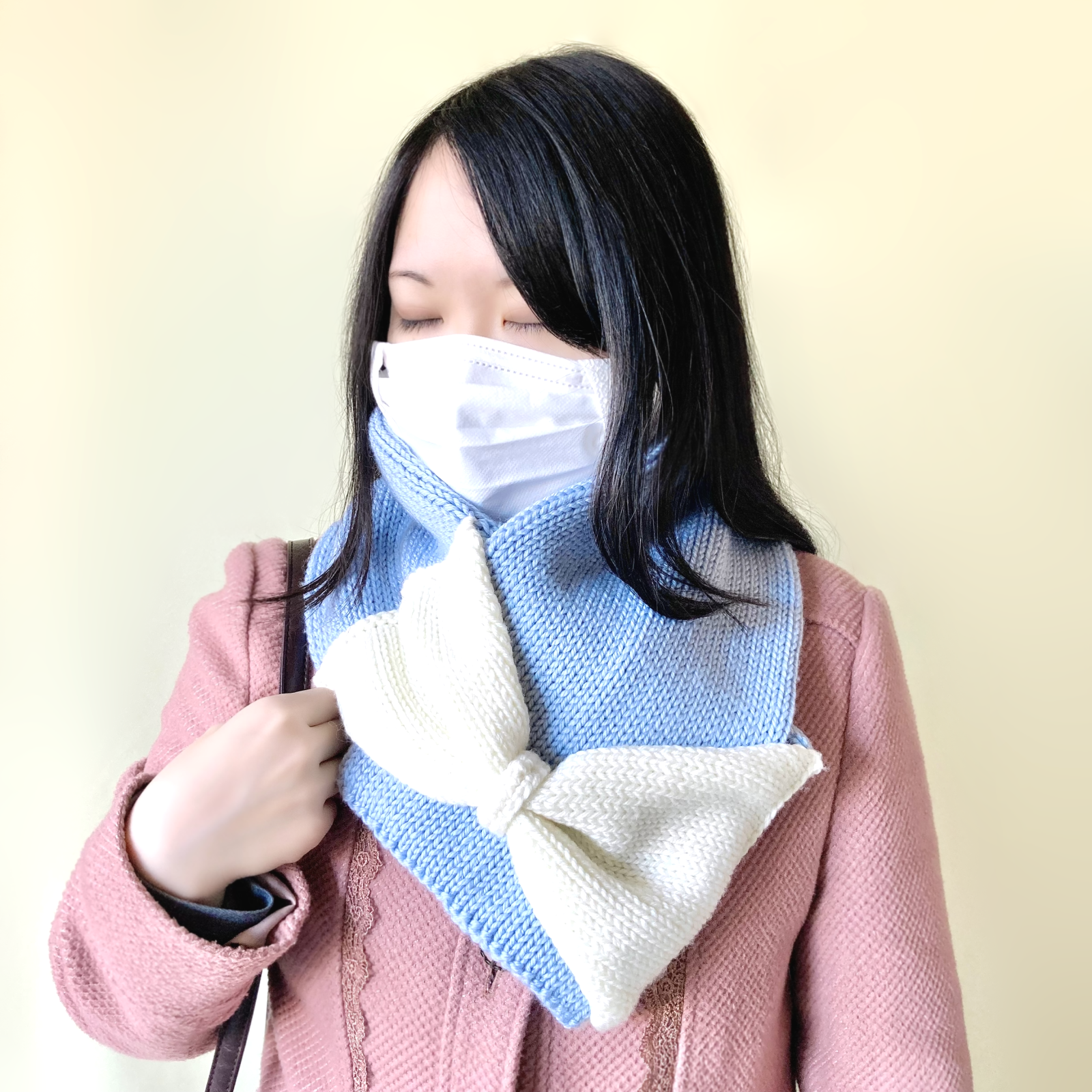 好評 ハンドメイド＊最高級シルバーブルーミンクコート＊リバーシル艶マフラーリボン付き ジャケット・アウター