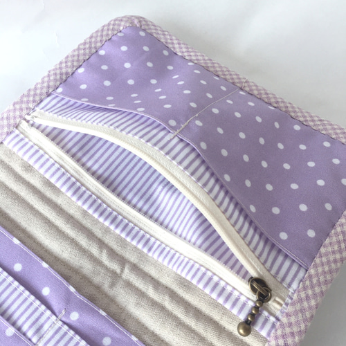 ファスナー付き☆薬剤師が作る、大きめお薬手帳ケース☆リバティ☆母子