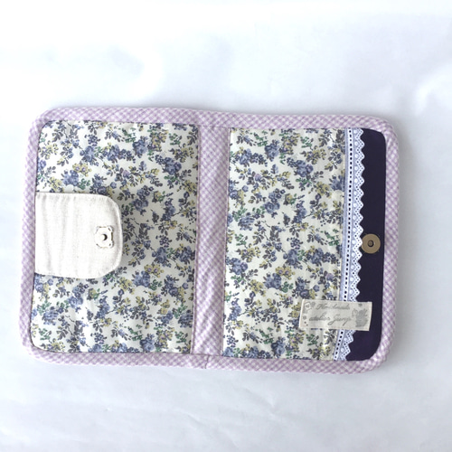 ファスナー付き☆薬剤師が作る、大きめお薬手帳ケース☆リバティ☆母子