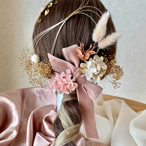 リボン ヘアゴム♡カノンリボン～long～♡ツートンカラー