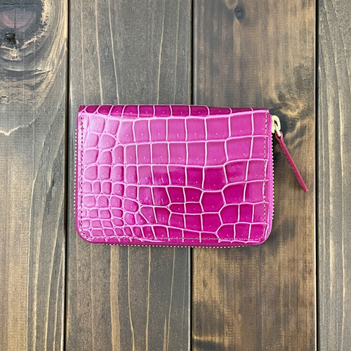 ハマノ　折財布　財布　ウォレット　シャイニングクロコダイル　ピンク シャイニングクロコダイル折財布 | TBSショッピング