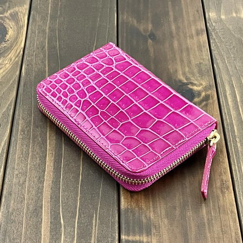 ハマノ　折財布　財布　ウォレット　シャイニングクロコダイル　ピンク シャイニングクロコダイル折財布 | TBSショッピング